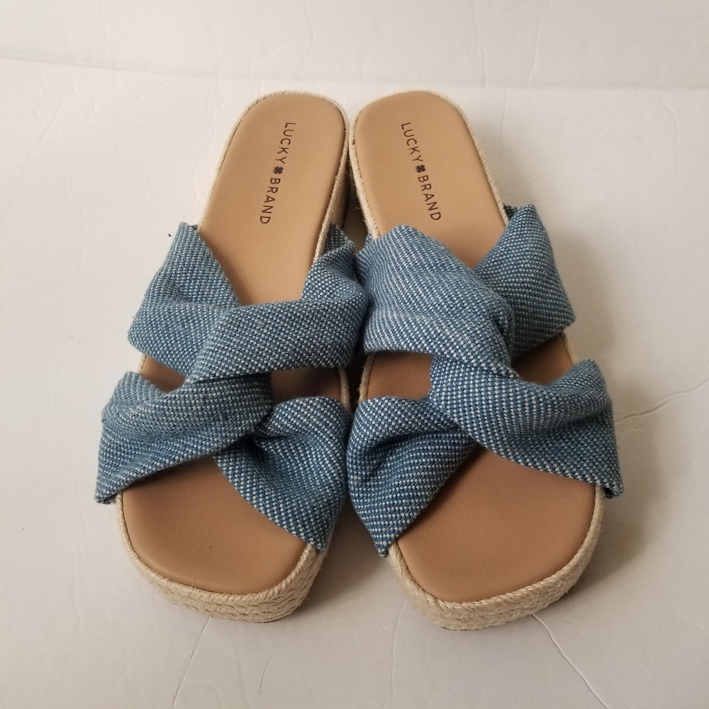 Lucky Brand LP-Grenly Blue Slip On Sandals Size 9M